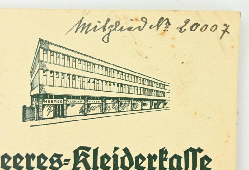 German WH Clothing Booklet 1937
