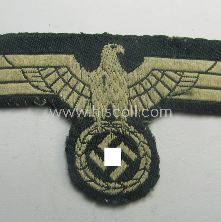 Truly used- and/or worn, WH (Heeres) breasteagle of the so-called: 'M40'-pattern (ie. 'Brustadler für Mannschaften u. Uffz.')