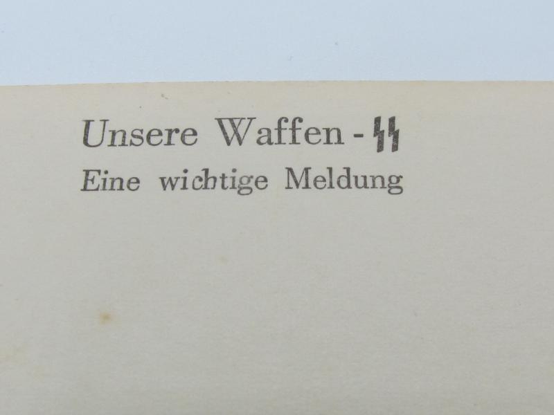 Postcard : Unsere Waffen-SS