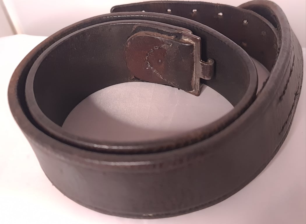 Luftwaffe Buckle with Brown Leather Belt