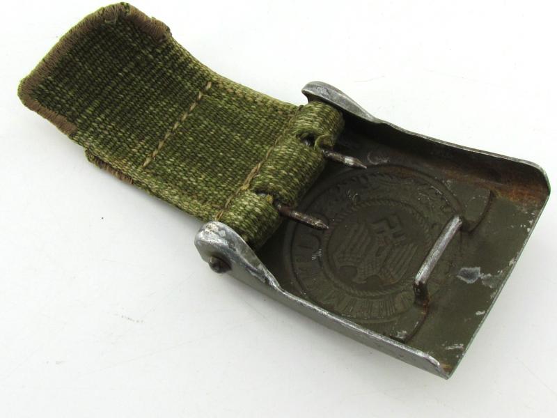 Wehrmacht (Heer) tropical ‘Afrikakorps’ steel belt buckle by Gustav Brehmer 1940