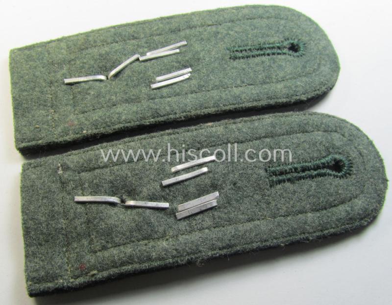 Superb - and fully matching! - pair of early- (ie. pre-war-) period WH (Heeres), 'M36'- (ie. 'M40-) pattern rounded-style, 'cyphered' NCO-type shoulderstraps as was intended for a: 'Feldwebel u. Mitglied des Pionier-Bataillons 27'