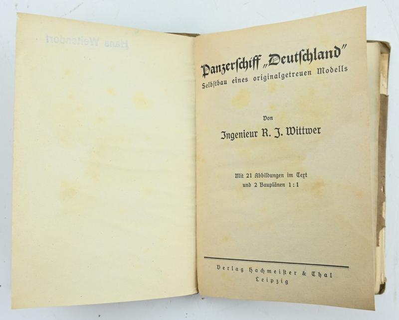 German Third Reich Era Booklet 'Panzerschiff Deutschland'