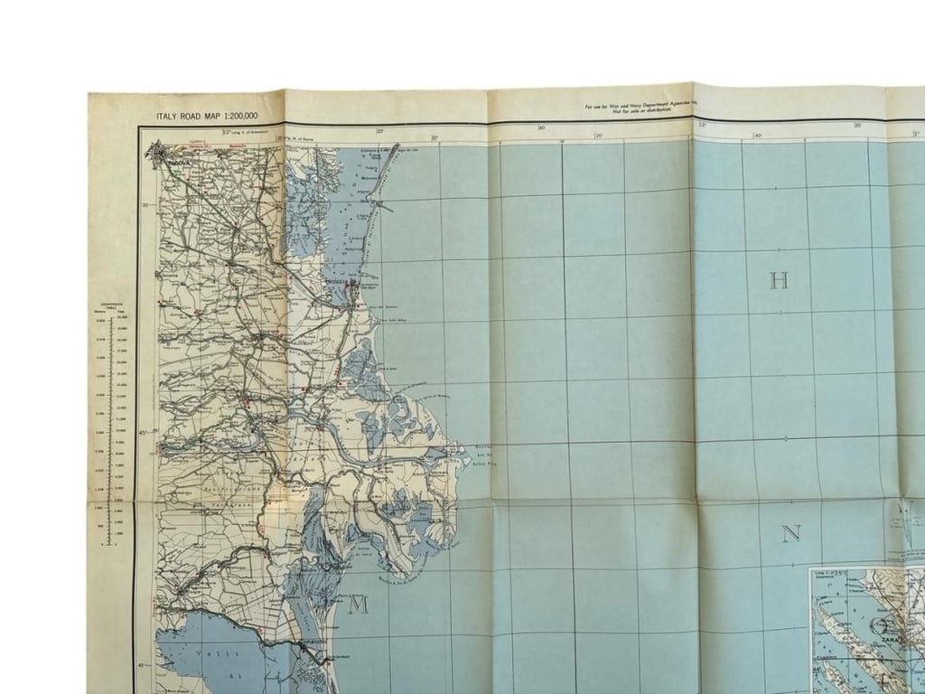 US WWII Road Map for the Italian Campaign ( Sheet nr 9 )
