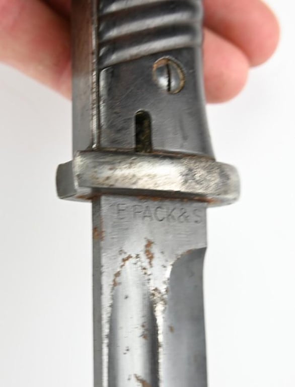 German WH K98 Mauser Bayonet with Frog 'E.Pack & Sohn'