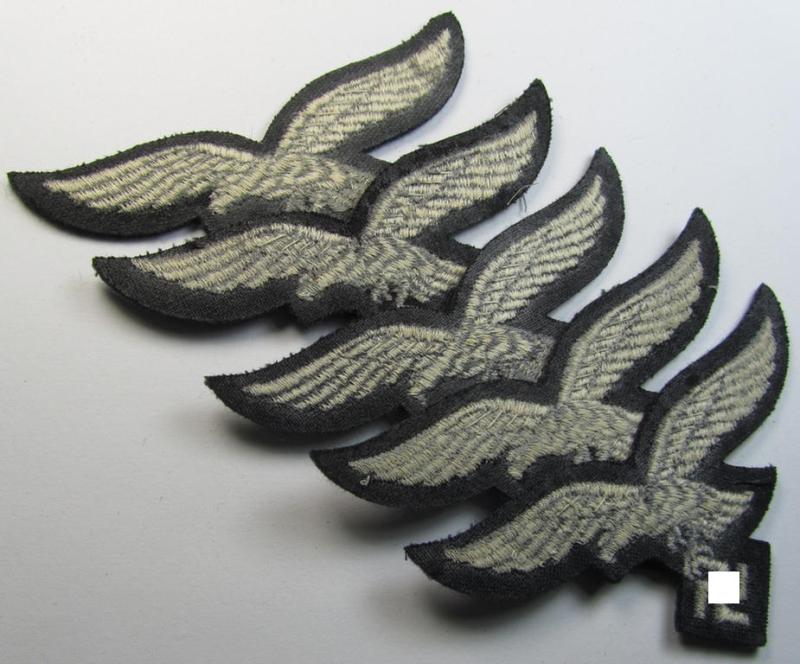 Neat, 'mint- ie. unissued' example of a WH (Luftwaffe) 'standard-issue'-pattern breast-eagle (ie. 'Brustadler für Mannschaften u. Uffz. der Luftwaffe') being a machine-embroidered example as was worn throughout the war