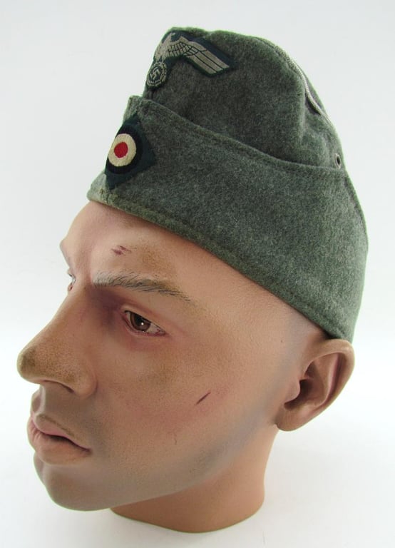Wehrmacht (Heer) Field Cap (Schiffchen), Field-Upgraded to Officer