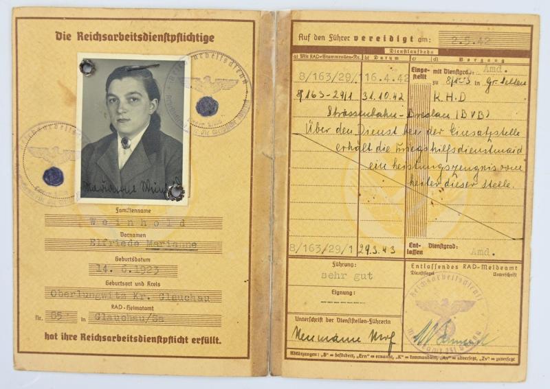 German RAD Good Conduct Certificate and Pass