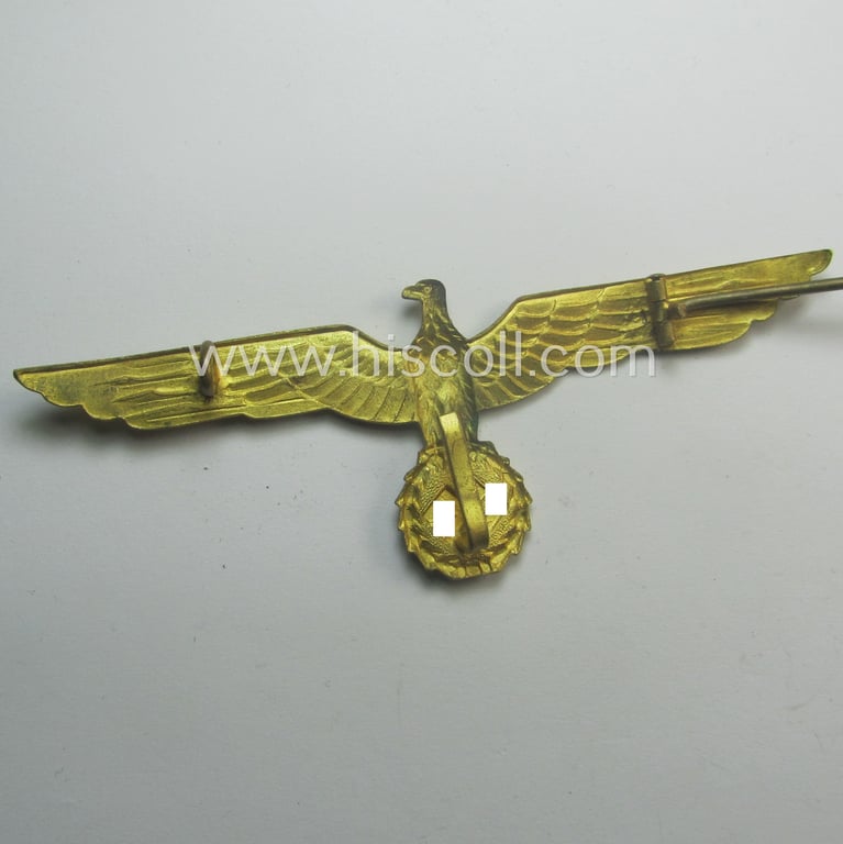 WH (Kriegsmarine) bright-golden-toned breast-eagle as intended for usage onto the white-coloured, naval-type summer tunics ('Brustadler für Sommerrock der Kriegsmarine')