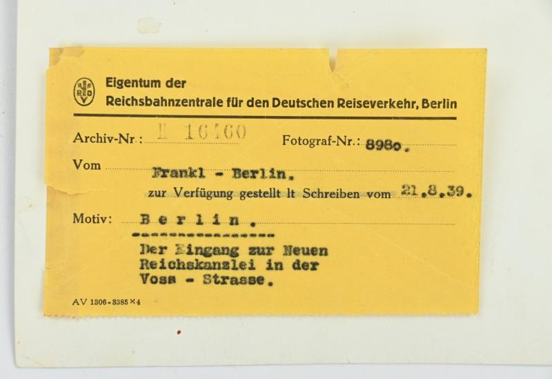 German Third Reich Press Photo 'Reichskanzlei'