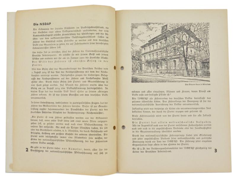 German NSDAP Booklet 1939