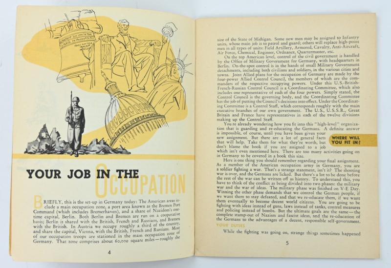 US WW2 Occupation Information Booklet