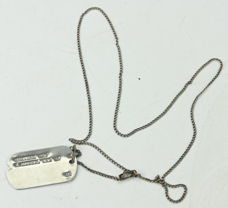 US WW2 WAC Dog-Tag with Chain 'Ray Martzak'