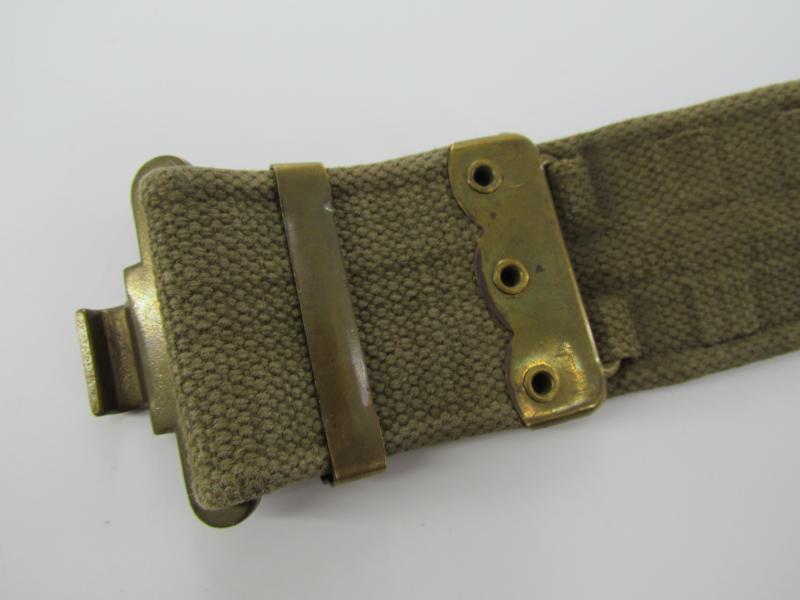British WWII  ( Blancoed ) Webbing Combat Belt