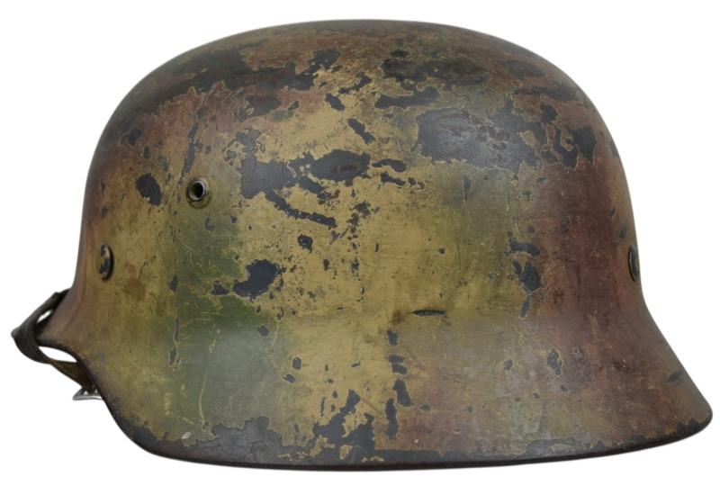 M35 Luftwaffe double decal ‘Normandy’ camouflage helmet SE64