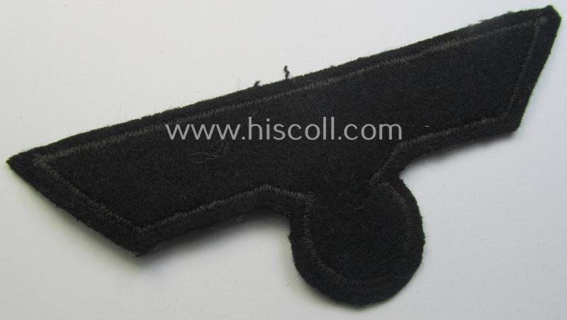 Attractive - and very unusual! - WH (Heeres) 'Panzer'-breast-eagle as executed in 'BeVo'-type-pattern and pre-mounted on black-coloured wool as was specifically intended for usage by soldiers (ie. NCOs) on their 'wrap-around'-tunics