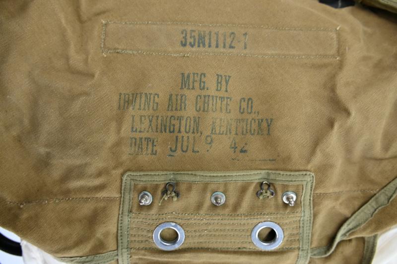 USAAF WW2 Named Irving Seat Type Parachute Harness Assembly