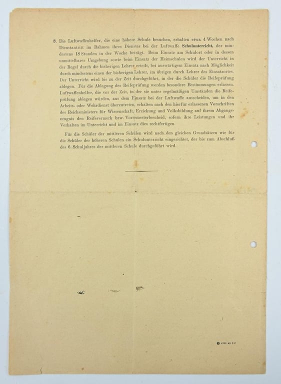 German LW Letter for Active Duty