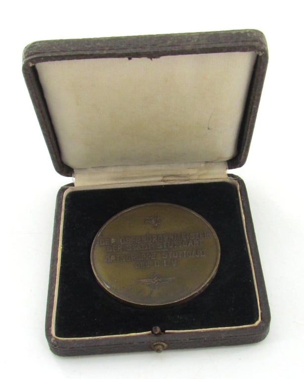 Rare 1936 DLV Medal (Deutscher Luftsportverband) in Case