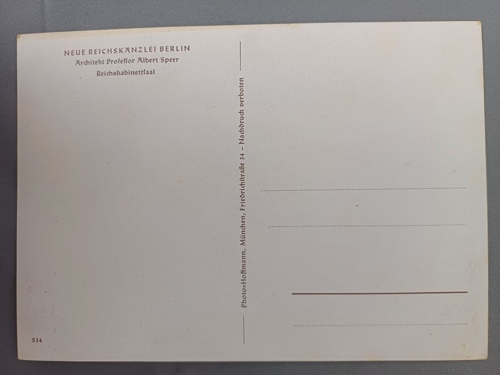 Reichkanzlei berlin postcard