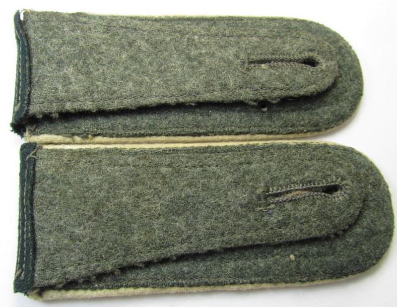 Attractive - and/or fully matching! - pair of early- (ie. pre-)war-period (ie. 'M36'- ie. 'M40'-pattern-) WH (Heeres) NCO-type shoulderstraps as was intended for a: 'Unteroffizier der Infanterie-Truppen'