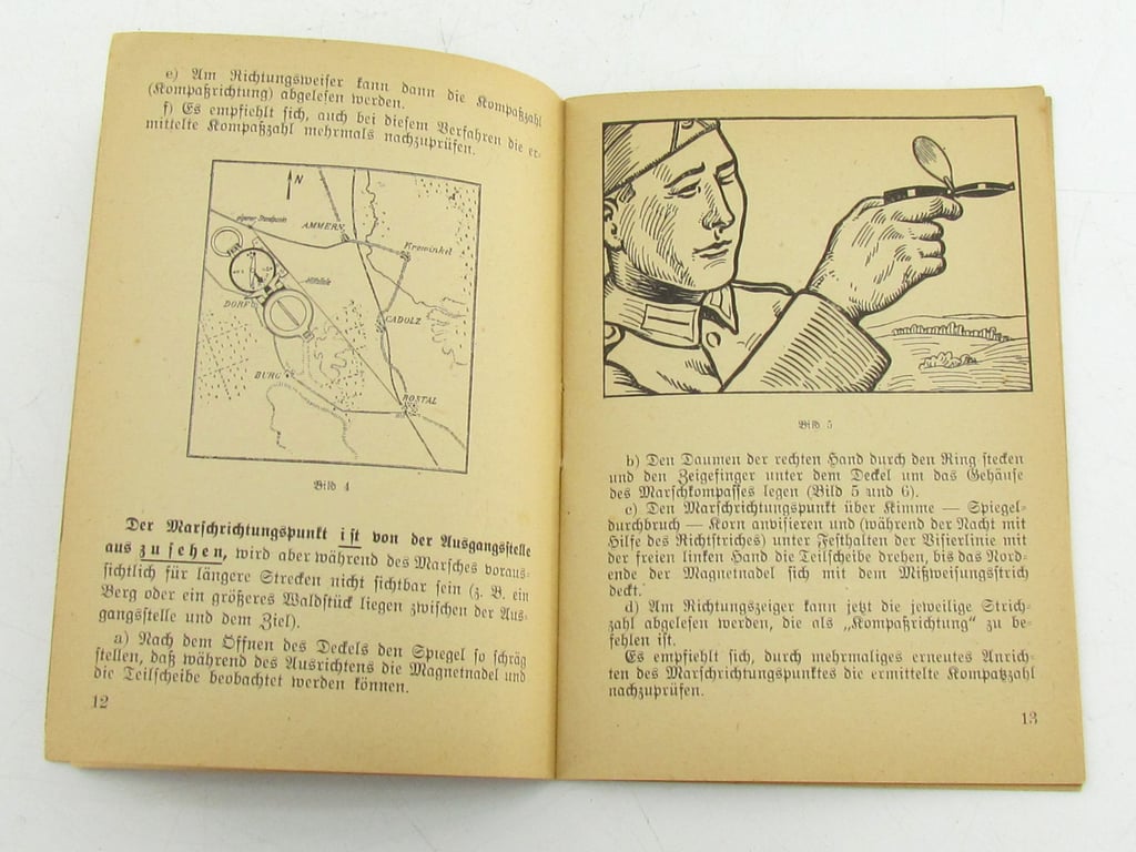 Booklet Hitler Youth : " Der Marschkompaß" und sein Gebrauch"