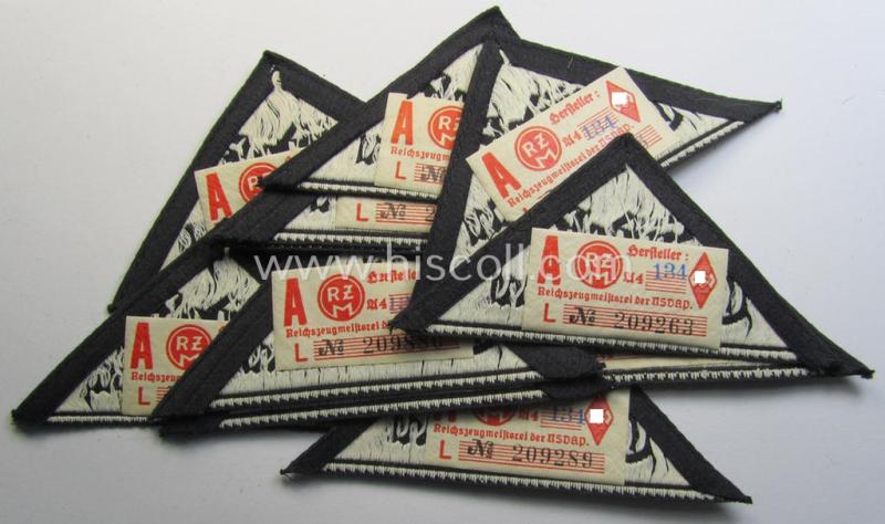 Attractive, 'HJ' ie. 'BDM' ('Bund Deutscher Mädel') district-triangle (ie. 'Gebietsdreieck') entitled: 'Südost Oberdonau' (being a 'virtually mint' example that retains its period-attached, paper-based so-called: 'RzM'-etiket