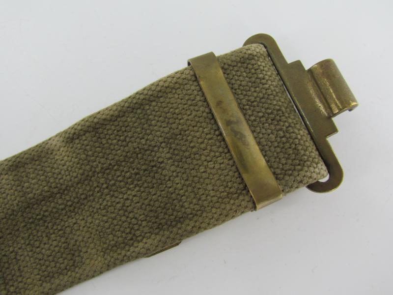 British WWII  ( Blancoed ) Webbing Combat Belt