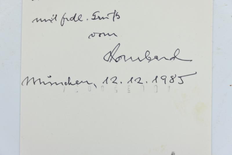 Signature of Waffen-SS Knight's Cross recipient 'Gustav Lombard'