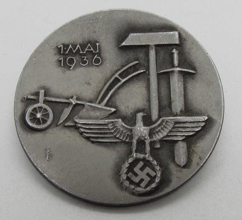 1 Mai commemorative badge. International worker's day Badge 1936