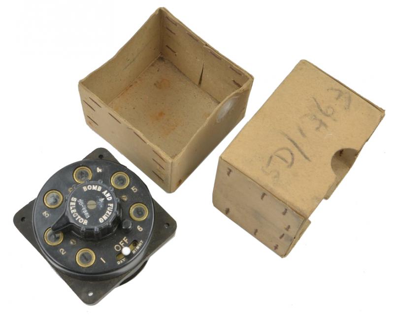 British WW2 Bomb Selector Release Panel in Box