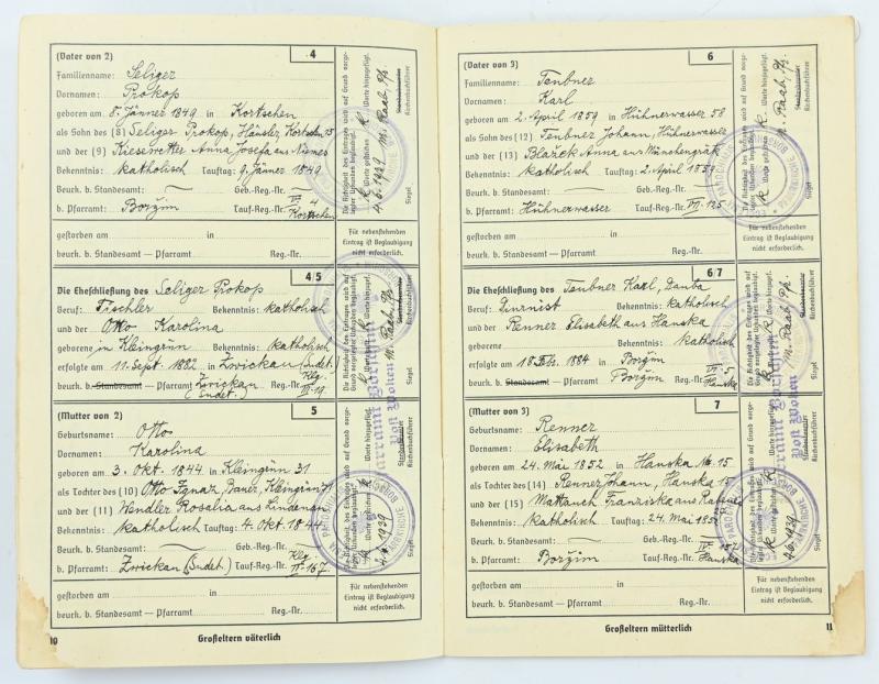 German Third Reich 'Ahnenpass' Ancestral Passport