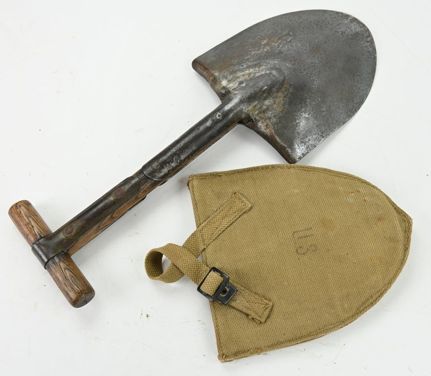 US WW2 Paratrooper Shortened T-Shovel with BM Cover