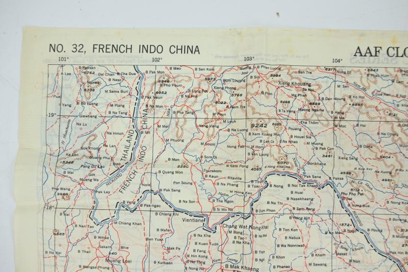 USAAF WW2 Escape Map 'French Indo China'