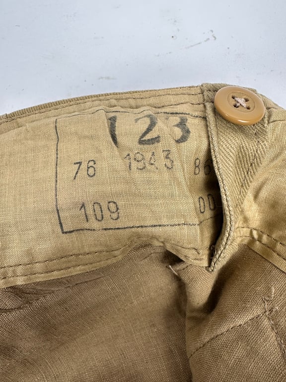 WW2 German Luftwaffe/Falshirmjager Tropical Combat Trousers 1943