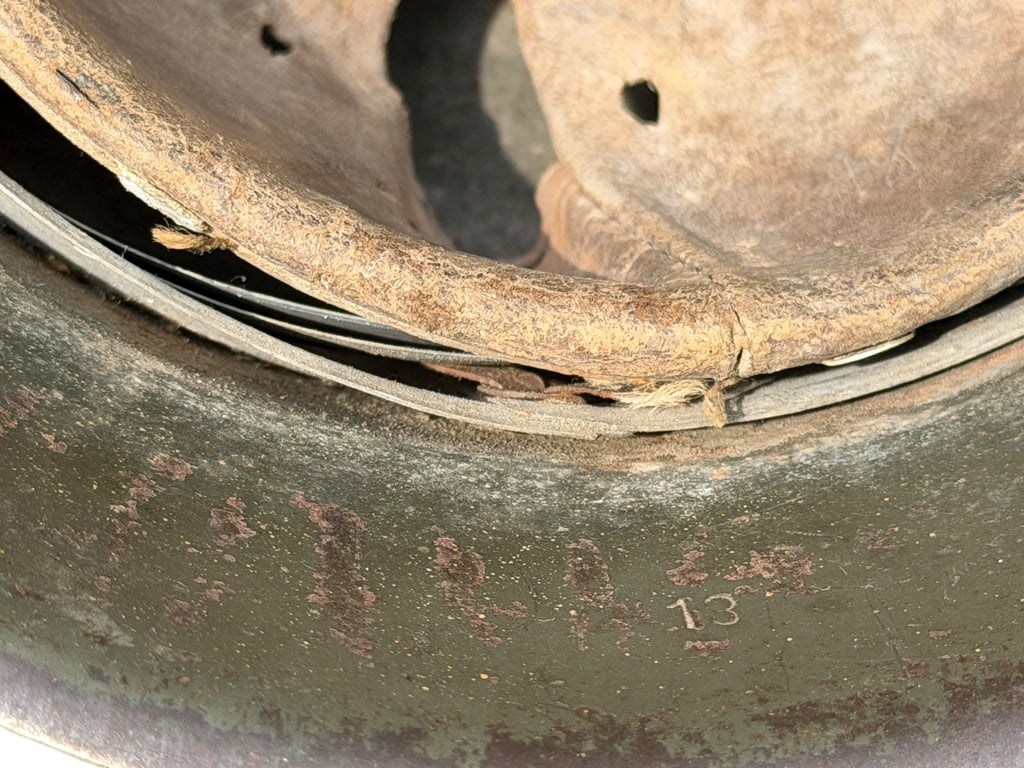 M42 Camouflage Helmet battle damage