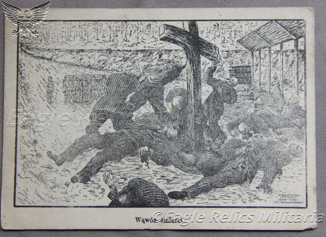 KL Sachsenhausen - 3 Postcards  by Artist Wiktor Siminski