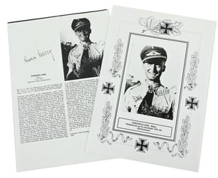 Signature of Luftwaffe KC-OLC&S Recipient 'Friedrich Lang'