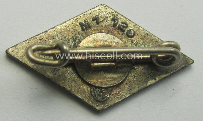 HJ (ie. 'Hitlerjugend') painted ie. sprayed 'Raute': 'RzM - M1/120'