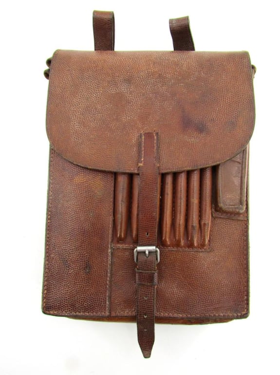 German Brown Leather Map Case with insert
