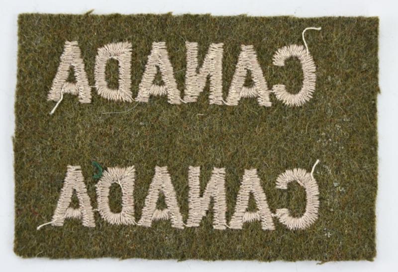 Canadian WW2 Shoulder title Set 'Canada'