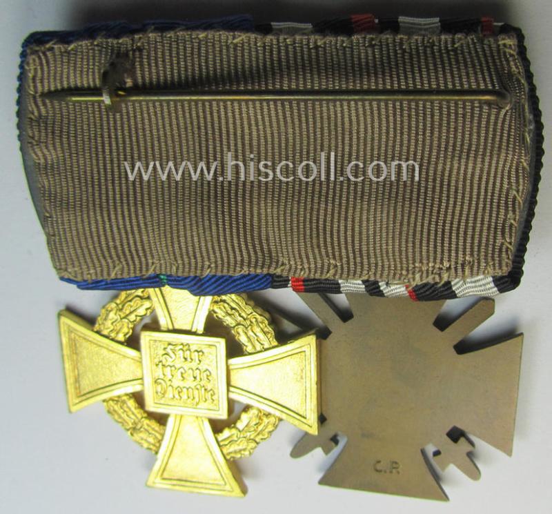 'Orden- o. Doppelspange' depicting a: 'Kriegsteilnehmerkreuz mit Schwn.') and a: 'Treuedienst Ehrenzeichen der 1. Kl.'