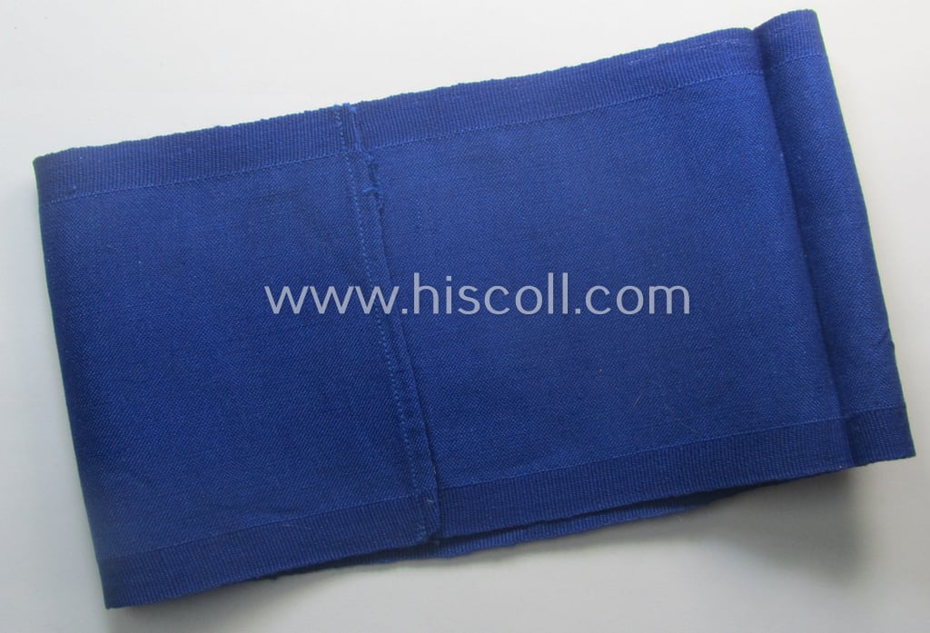 Attractive - and scarcely found! - EM- (ie. NCO-) pattern 'Reichsluftschutzbund' (ie. 'RLB'-) service-armband as executed in the neat 'BeVo'-weave-pattern as was intended for usage by a member serving as an: 'RLB-Melder'