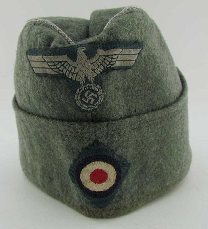 Wehrmacht (Heer) Field Cap (Schiffchen), Field-Upgraded to Officer