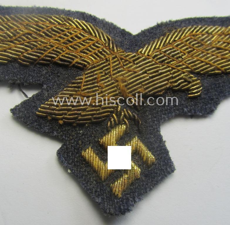Very detailed, WH (Luftwaffe) general-officers'-type, hand-embroidered breast-eagle (ie. 'Brustadler für Generale der Luftwaffe')