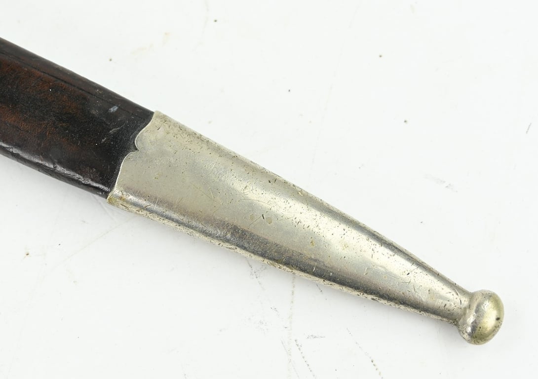 German Police Stag Handled Dress Bayonet with Frog
