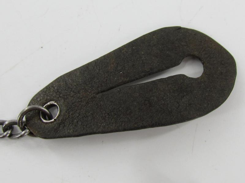 State Criminal Police (Staatliche Kriminalpolizei) ID disc hanger with chain...Rare