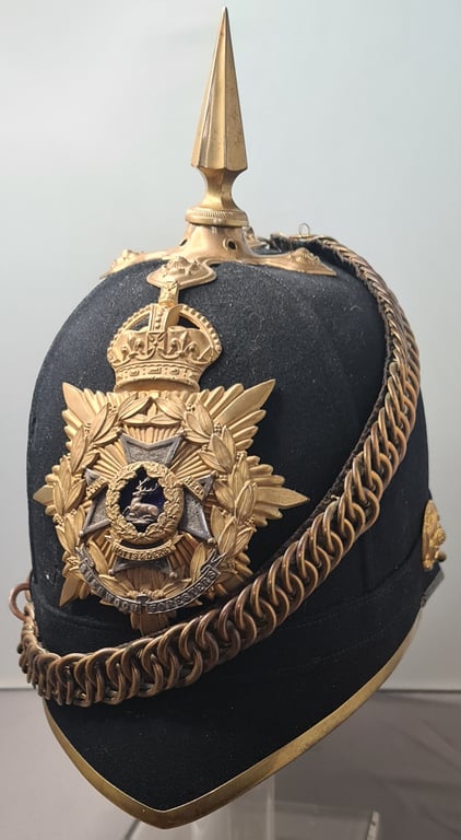 1903 “Sherwood Forester’s  Officers Blue Cloth Helmet.
