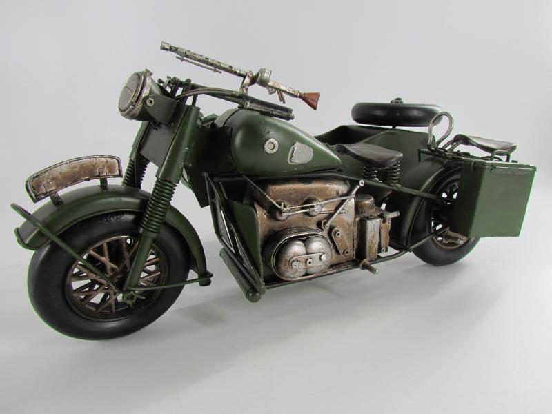 Hand Made Metal BMW R75 With Sidecar ...One of a Kind ...