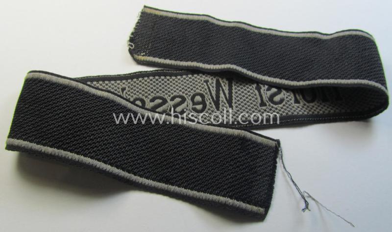 Waffen-SS, 1943/44 pattern cuff-title (ie. 'Ärmelstreifen'): '18. SS Frw.-Panzer-Grenadier-Division “Horst Wessel”